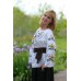 Embroidered blouse "Olvia: pansies"